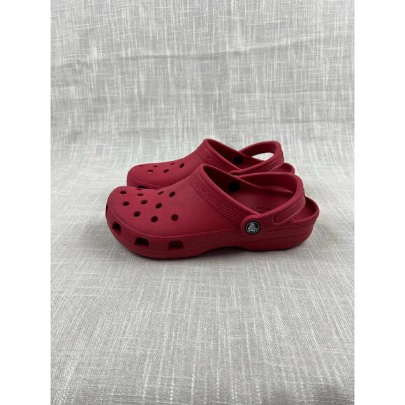 Crocs Classic Red Clogs Size M5 W7 - Picture 1 of 9
